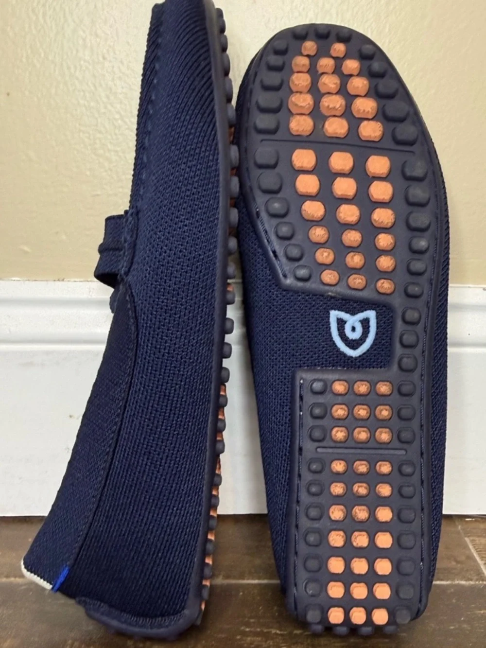 MAKE AN OFFER - ROTHYS Navy Washable Knit Penny Driving Loafers